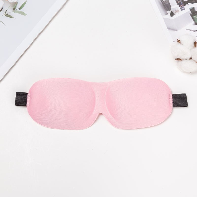 Mascarilla 3D para dormir para hombre y mujer, máscara de algodón estéreo para los ojos, para descanso de ojos, cuidado de la salud: Pink