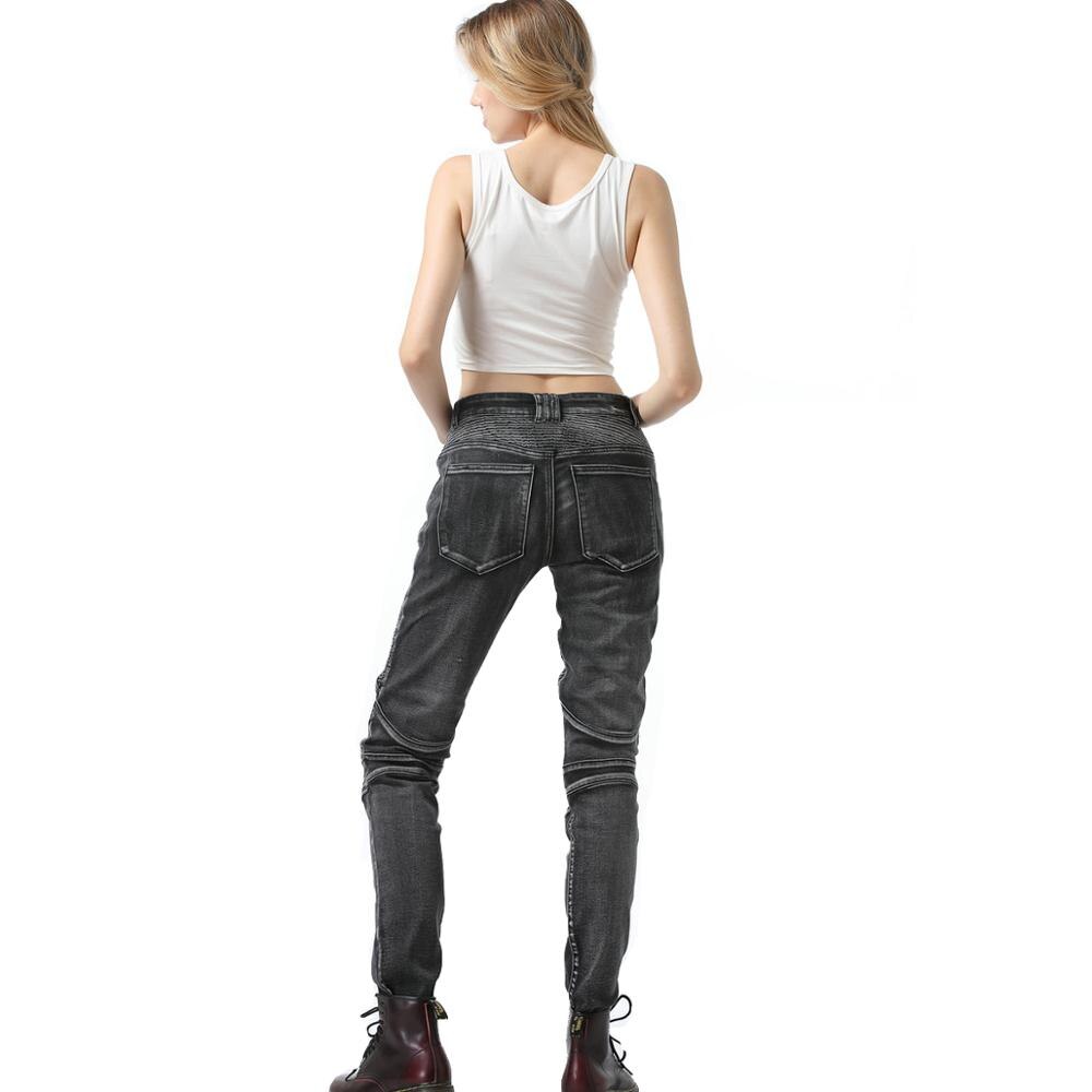 Biker Jeans for Women Motorcycle Riding Pants Motorbike Heavy Duty Overpants With 4 X CE Armored Upgrade Knee Hip Pads