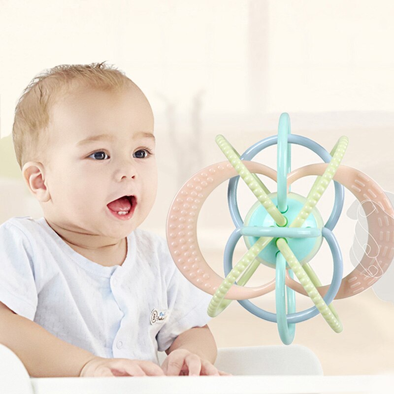 Baby Toys for Toddlers 0 12 Months Boys Girls Infant Bed Rattle Bell Soft Teether Plastic Activity Game Ball Juguetes Bebe