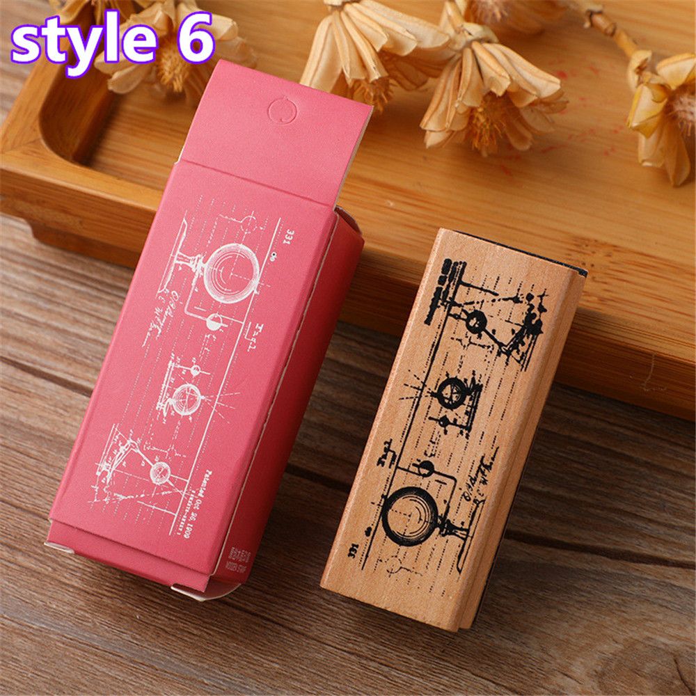 1 sztuk drewniane roślin kwiat dziewczyny Seal Vintage stemple gumowe DIY rzemiosło szycia tłoczenia akcesoria do scrapbookingu: 6