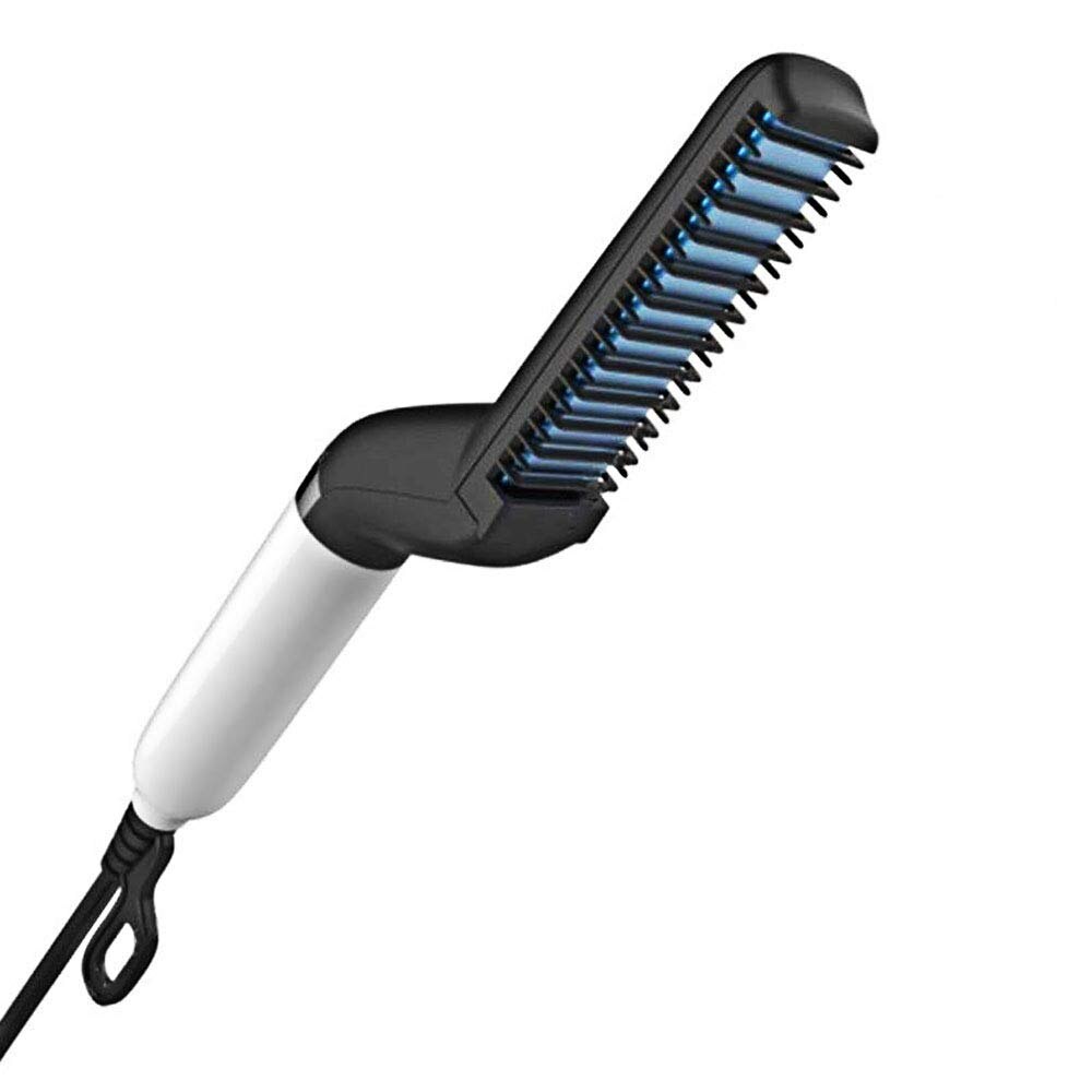Lisseur à barbe pour hommes, peigne en céramique, brosse à lisser les cheveux, outil multifonctionnel pour lisser les cheveux, coiffeurs: Beard Straightener / LES USA