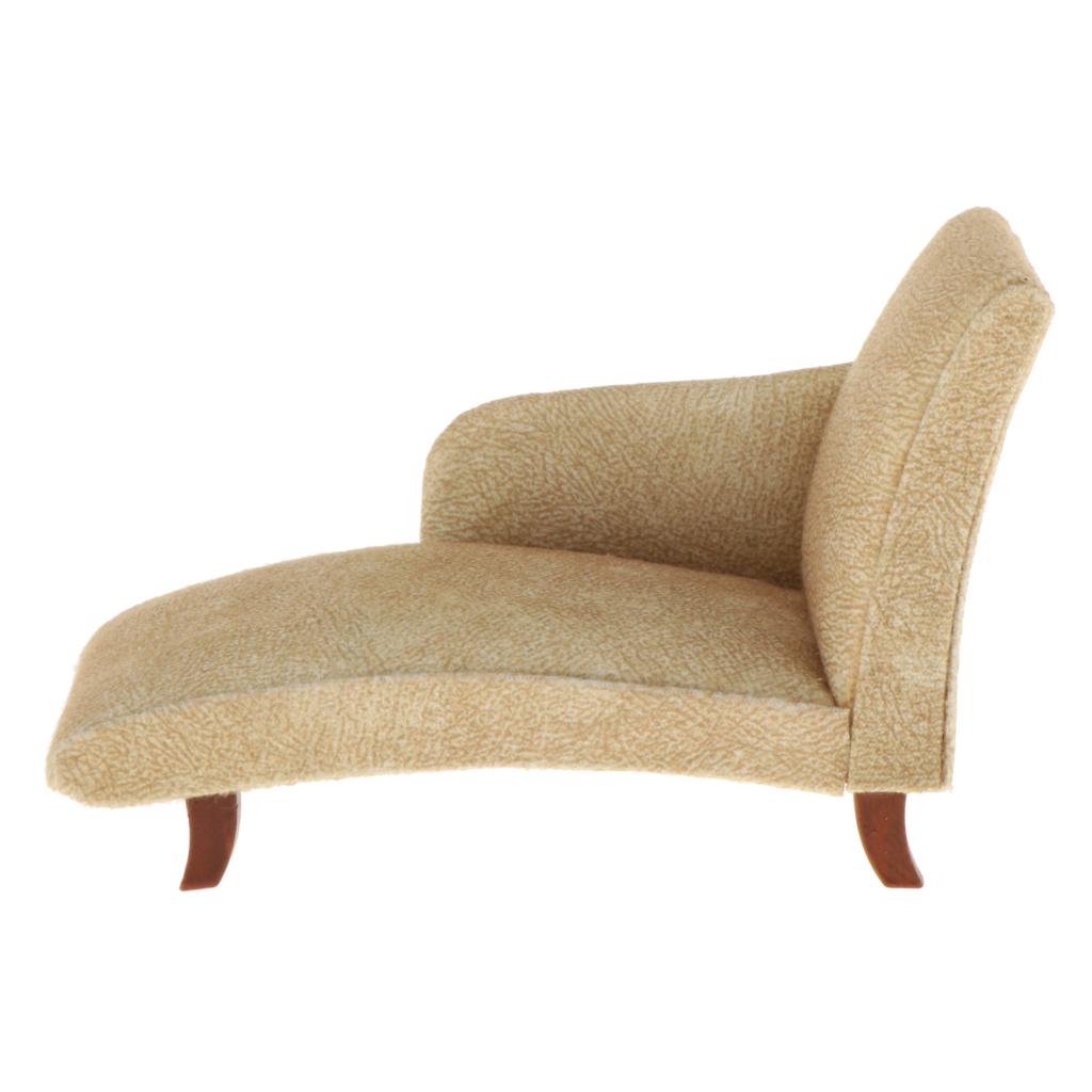 Dollhouse Miniature Sofa Couch Vintage Recliner Bedroom For Obitsu Ornament