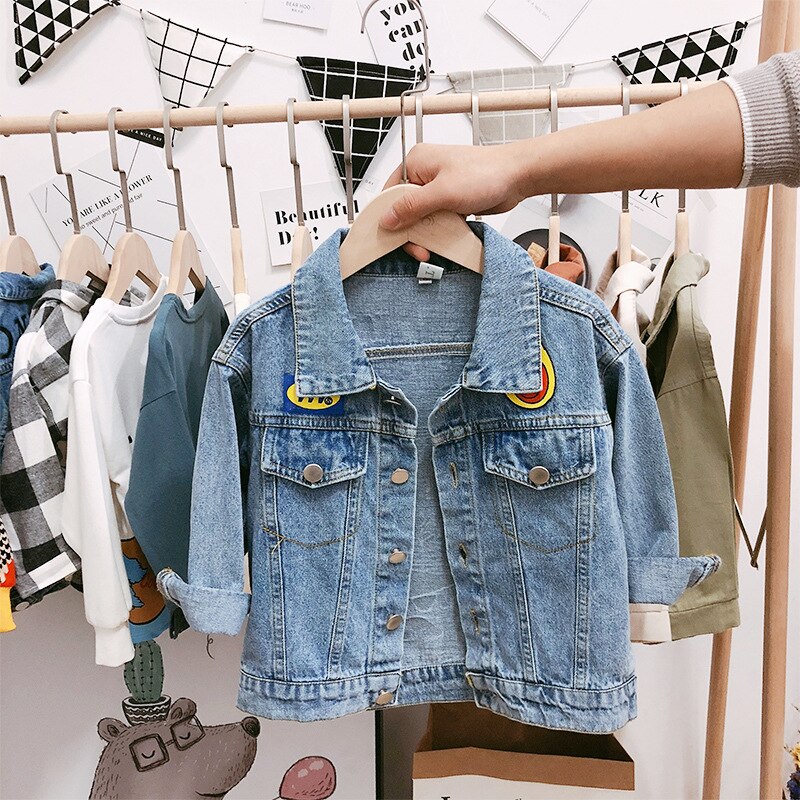 Boys denim jacket children baby foreign clothes jacket children's clothing