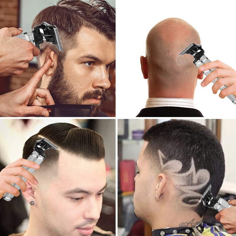 Rechargeable Cordless Cutting T-Blade Trimmer Hair Clippers Electric Outliner Clippers Barber Grooming