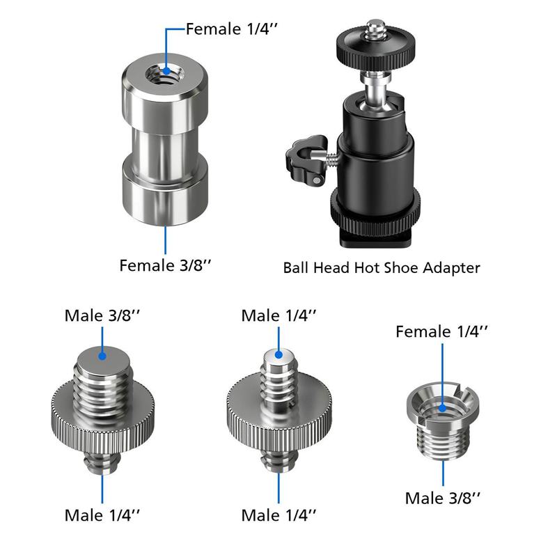 Camera Schroef, 21 Pcs 1/4 Inch 3/8 Inch Converter Schroefdraad Schroeven 1/4 Inch Shoe Adapter Mount Camera Balhoofd set Camera/Reis