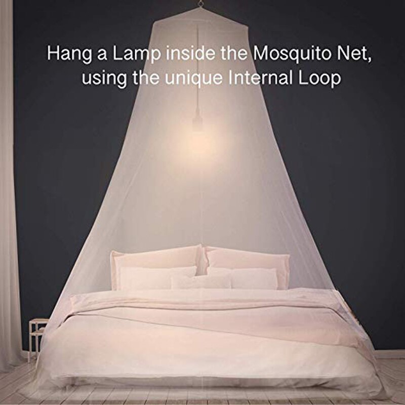 1pc Hanging Canopy Netting Universal White Dome Mosquito Net for All Size Bed Quick Easy Installation Large Mosquito Mesh Net