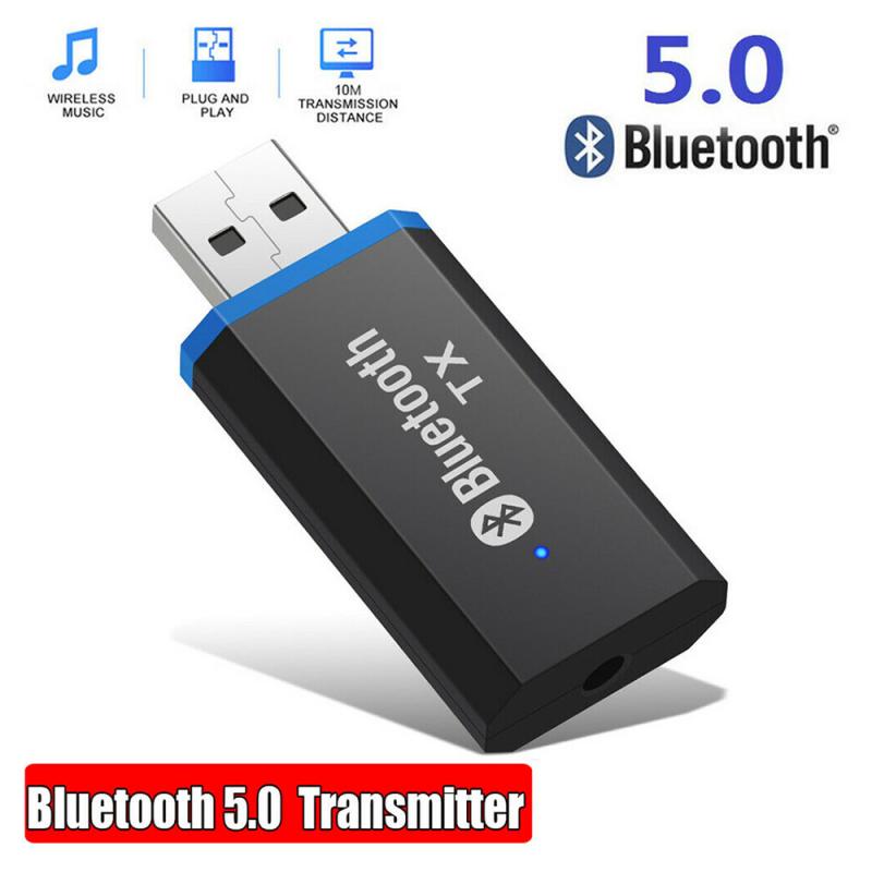 Usb Bluetooth 5.0 Zender Adapter 3.5Mm Aux Stereo Jack Voor Hoofdtelefoon Speaker Voor Pc Tv Auto 3.5Mm Aux adaptador