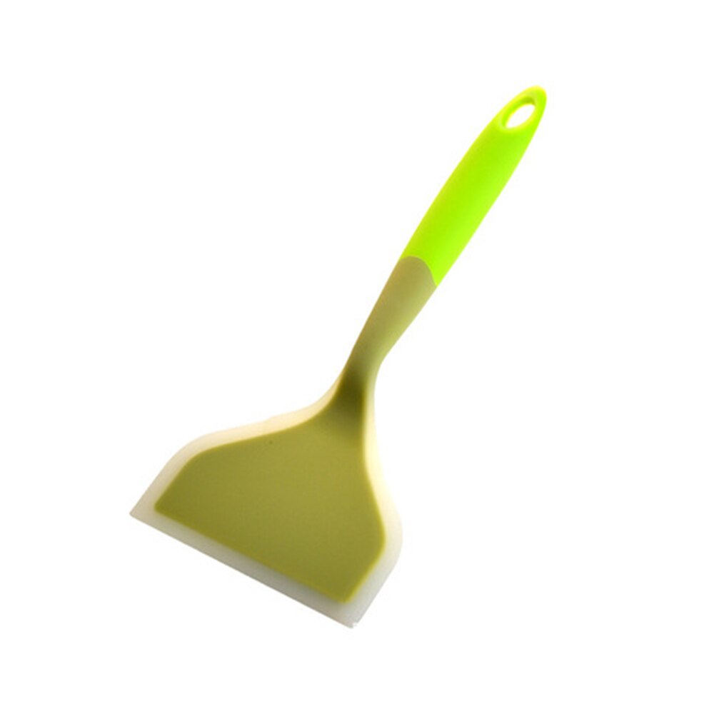 Silicone Spatula Kitchen ware Cooking Utensils Spatula Beef Meat Egg Non Stick Kitchen Scraper Wide Pizza Cooking Tools Shovel: Green