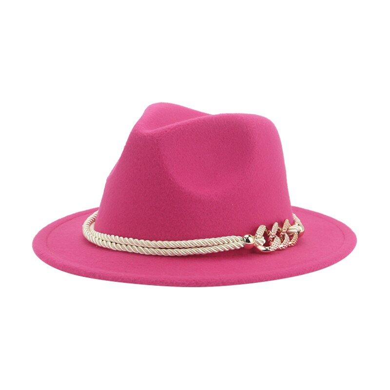 chapeau femme bonnet casquette chapeau homme Chapeau Fedoras pour filles et garçons, taille 52cm, 54cm, couleur unie, petites casquettes Jazz Panama, ceinture, robe formelle d'extérieur,: rose red