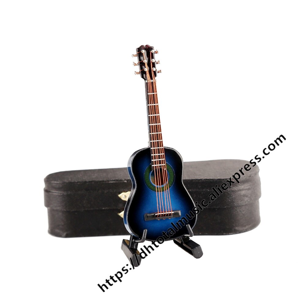 Mini guitare Miniature modèle guitare électrique modèle B Miniature en bois Mini Instrument de musique modèle Collection: Guitar C-10cm