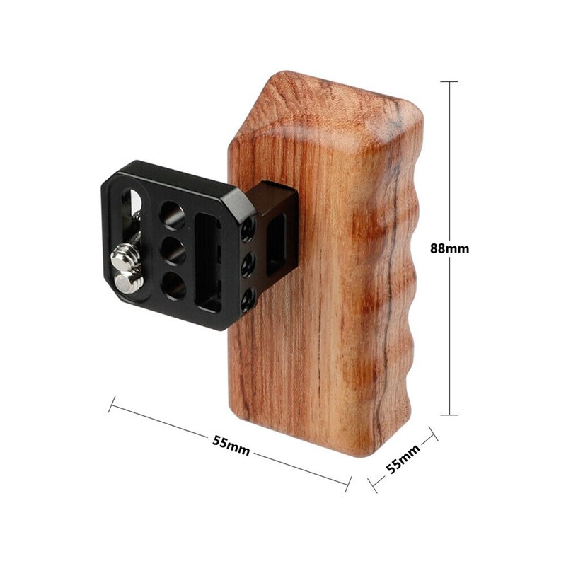 A sinistra di Legno della Maniglia Grip Mount Supporto per Panasonic GH DSLR Macchina Fotografica DV Video Cage Rig