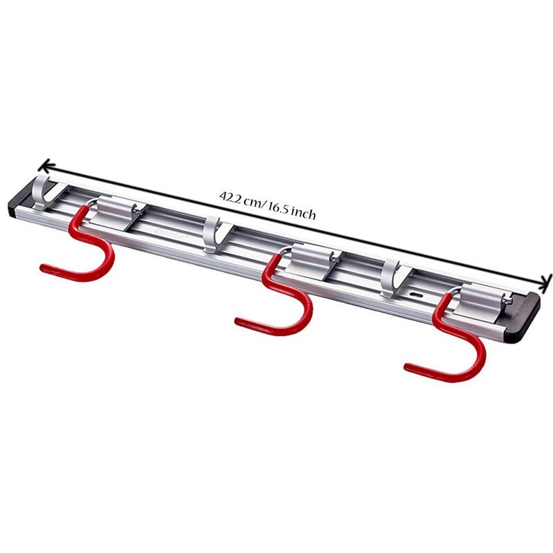 Bathroom Wall Mounted Dustpan Mop and Broom Holder Hanger Bucket Rack and Holders,broom Organizers Hanger Holder: Default Title