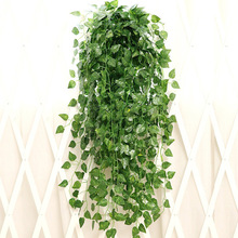 Parveke parvi sisustus vihreä retiisi kasvi rypäleen muratti muovilehti keinotekoinen kukka seinä riippuva rottinki viiniköynnöksen seppele diy koristelu seppele