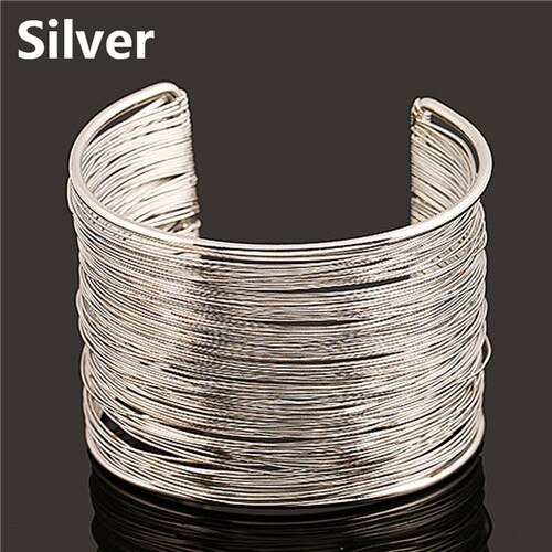 Frauen Draht Legierung Öffnen Armbinde & Armreif Runde Manschette Armbänder Verknüpfung Kette Armbinde Armreif Schmuck: 2