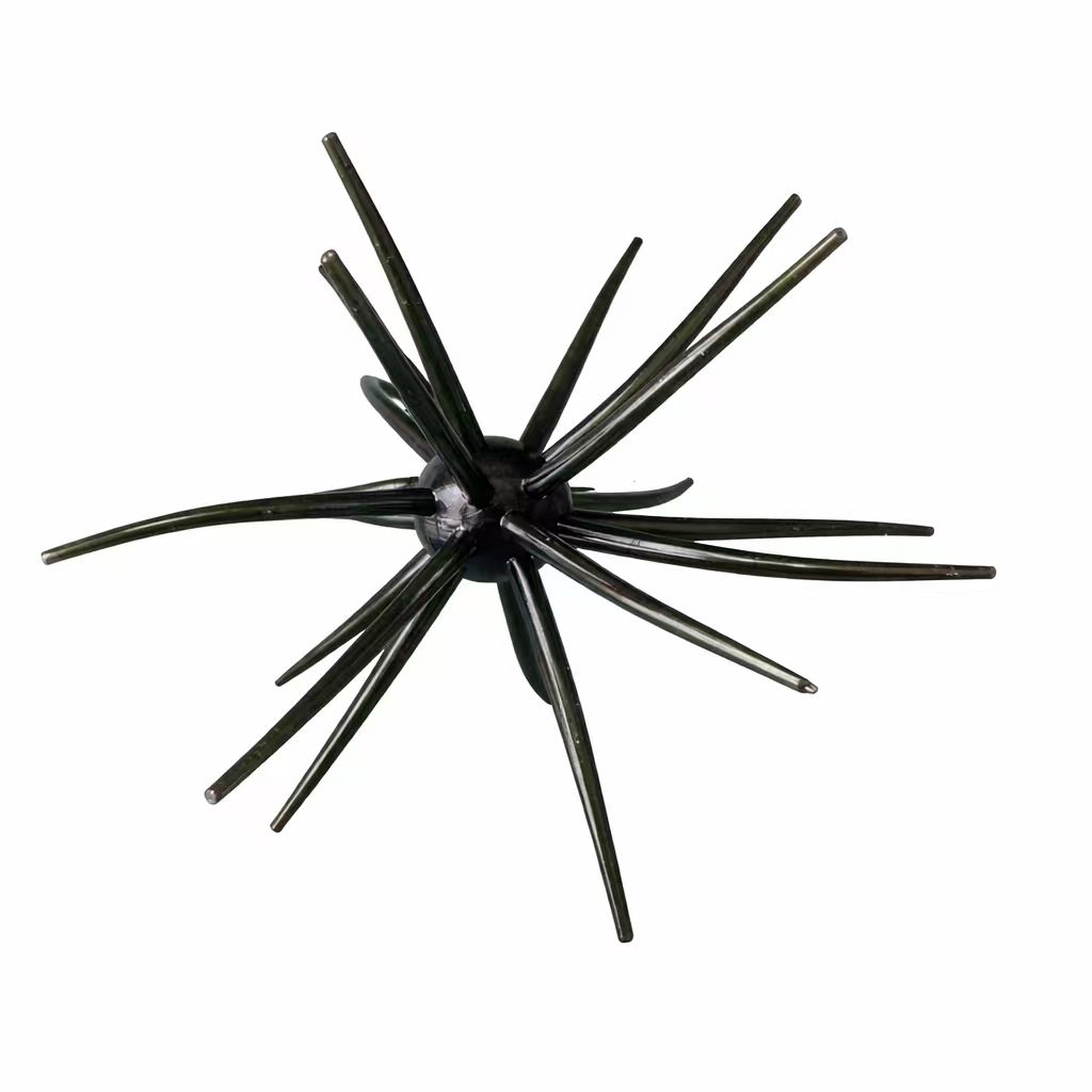 Coike Style Sea Urchin Soft Bait TPE Anti Tear Earth Lure Slow Fall Action Neko Rig Bass Fishing Lures Accessories: 150mm / dark green