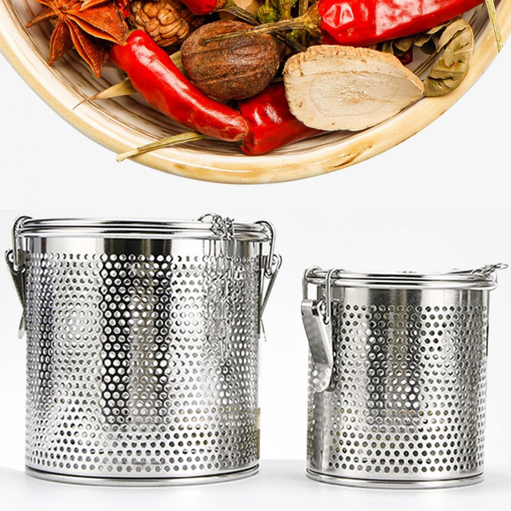 80% Sales! Seasoning Basket Chained Reusable Stainless Steel Cylindrical Seasoning Basket for Tea Lovers