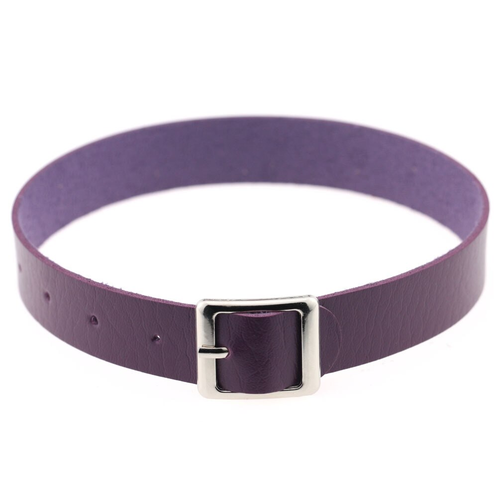 Punk Rock collana in pelle PU gotica cuore tondo Spike rivetto colletto con borchie girocollo collana a catena regalo fatto a mano gioielli per il corpo: 12