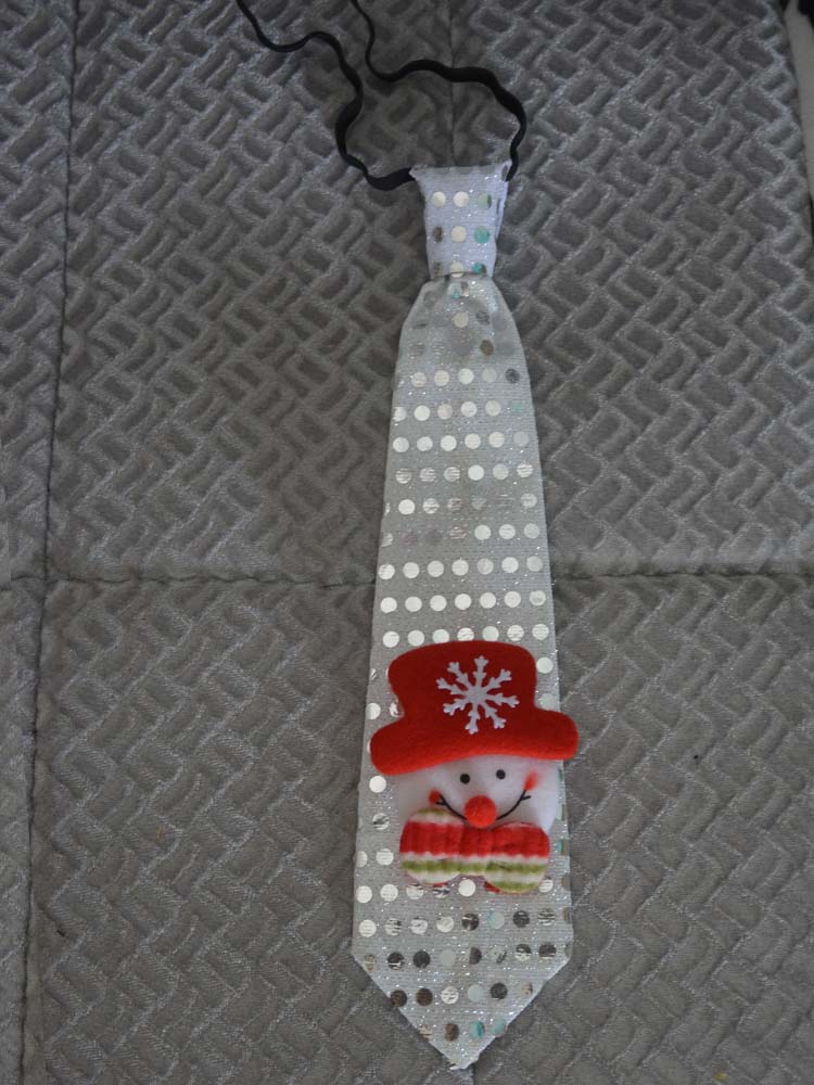 Led blinkande glödande julslips träd nyhet slips röd jultomte snögubbe jultomte älg halsslips för festival: 3