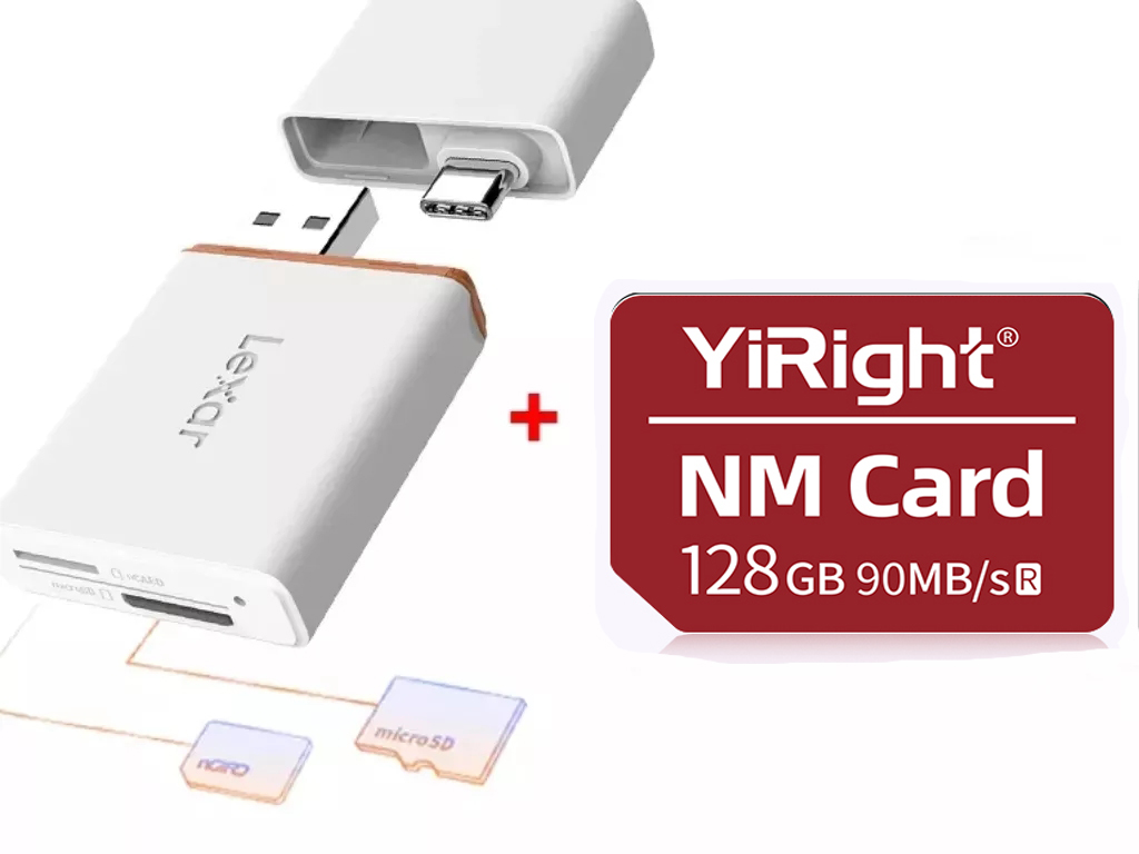 Tarjeta Micro SD de memoria Nano Original, 64GB, 128GB, 256GB, 90Mb/s, NM Ncard para teléfono móvil HUAWEI Y9a Mate 60 50 P60 P40 Pro Lite: Amarillo profundo