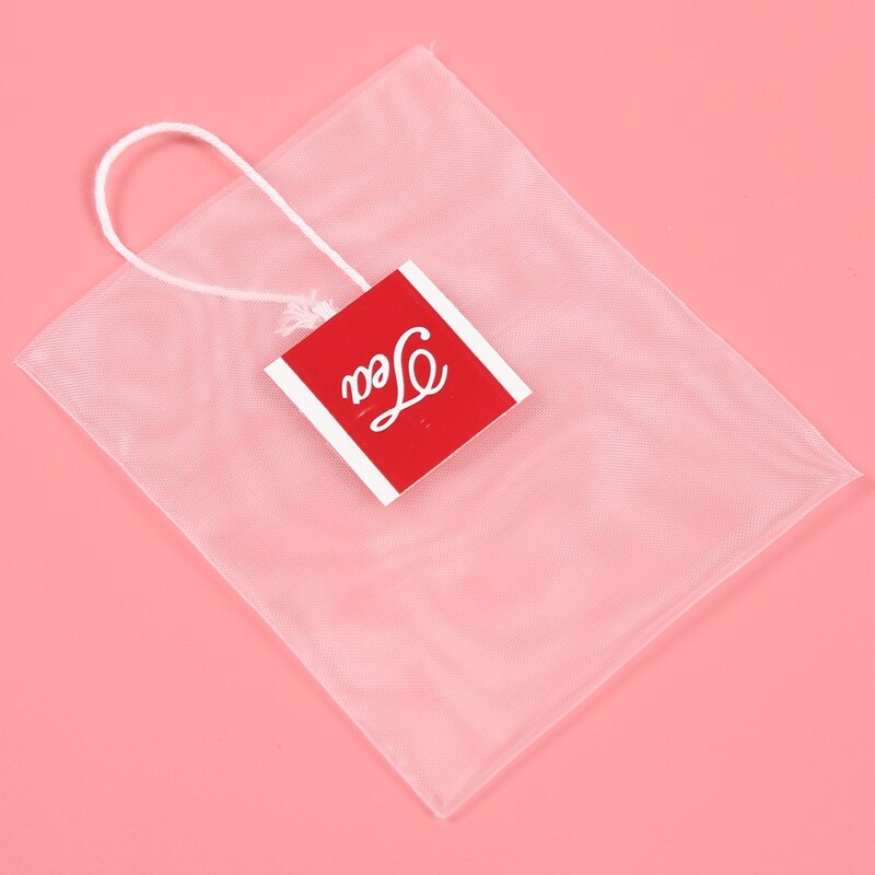 1000Pcs5.5 X 7Cm Pyramid Tea Bag Filter Nylon Tea Bag Single String Label Transparent Empty Tea Bag