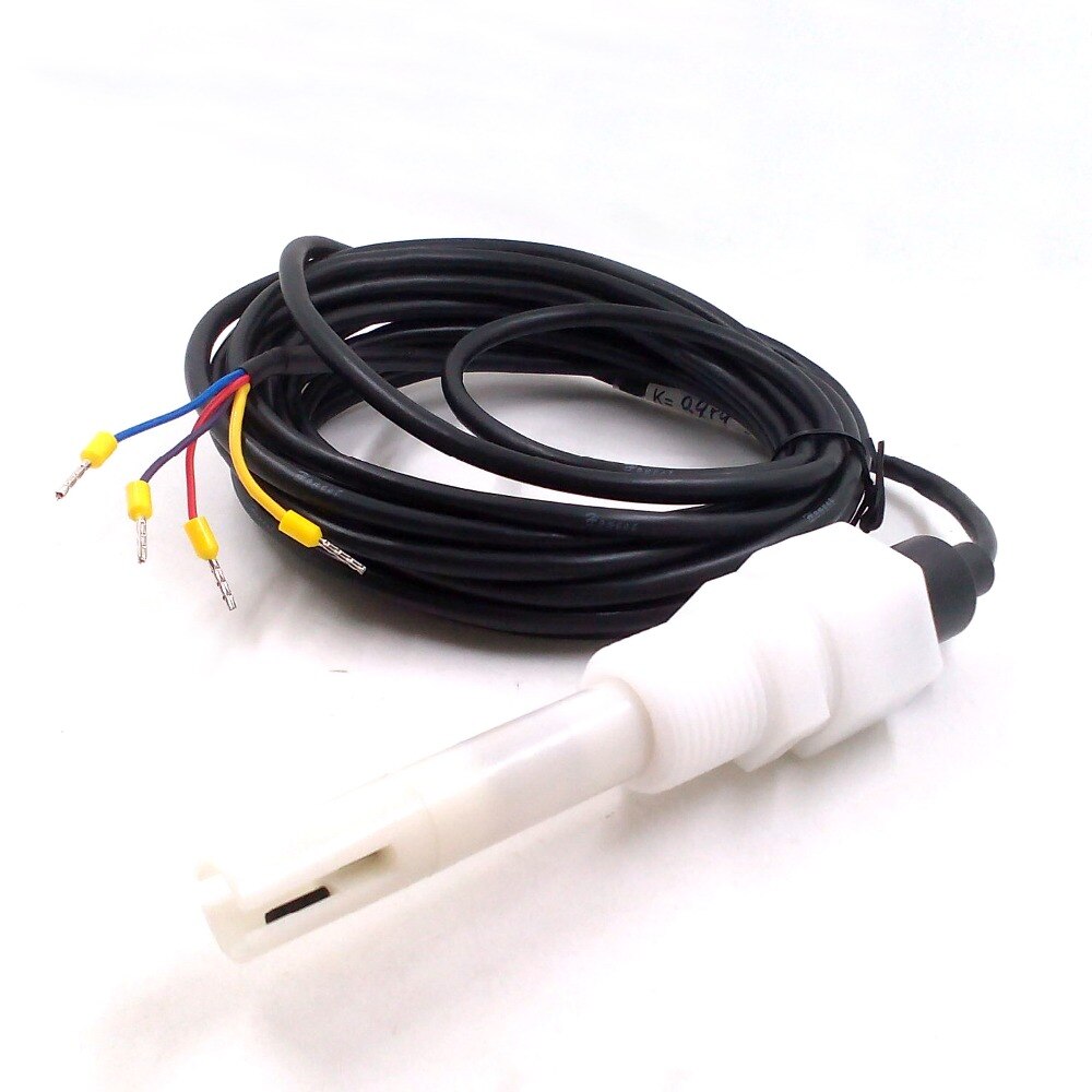 Dedicated G1/2 Sensor Probe for CM-230 Conductivity Monitor Tester meter 5M Plastic electrode with Pin&amp;plug