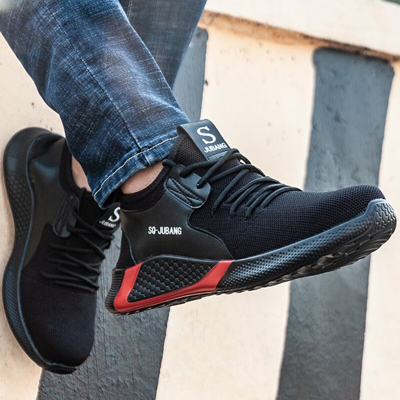 Werk Sneakers Mannelijke Stalen Neus Veiligheidsschoenen Mannen Werken Laarzen Mannen Naalddichte Werk Veiligheid Laarzen Mannen Lichtgewicht werkschoenen