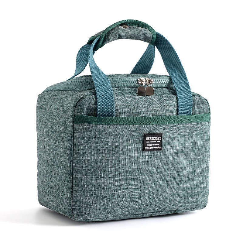 Lunch Zakken Voor Werk Geïsoleerde Lunch Tas Voor Vrouwen Kinderen Koeltas Thermische Zak Draagbare Lunchbox Ice Pack Tote voedsel Picknickzakken: dark green