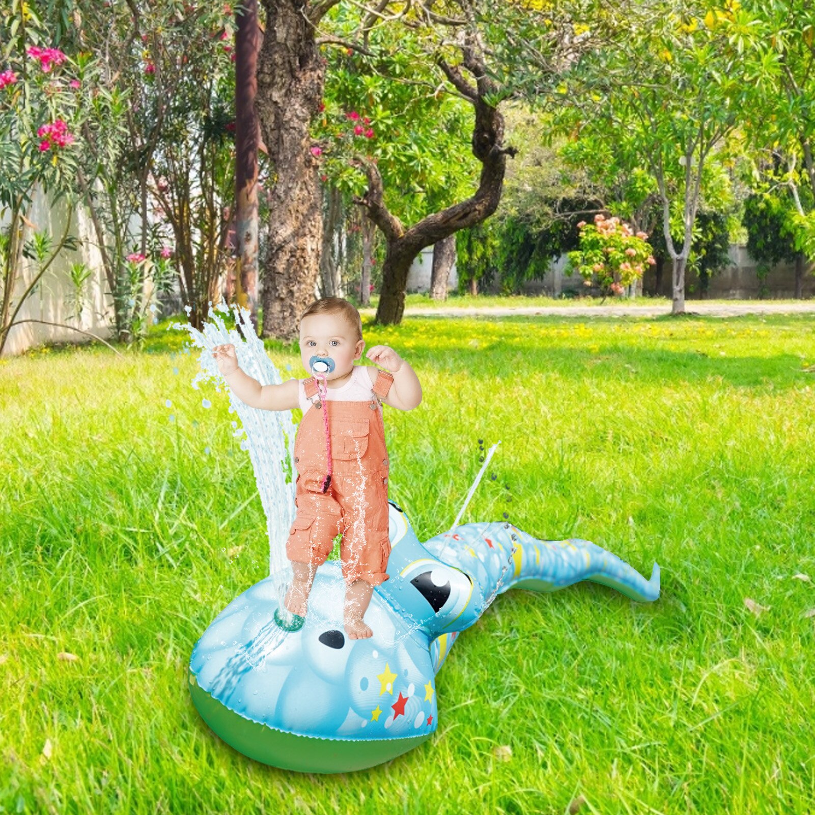 Zomer Outdoor Tuin Gazon Snake Animal Opblaasbare Koud Water Spuiten Kids Sprinkler Interactieve Play Game Pad Mat Babybadje Speelgoed