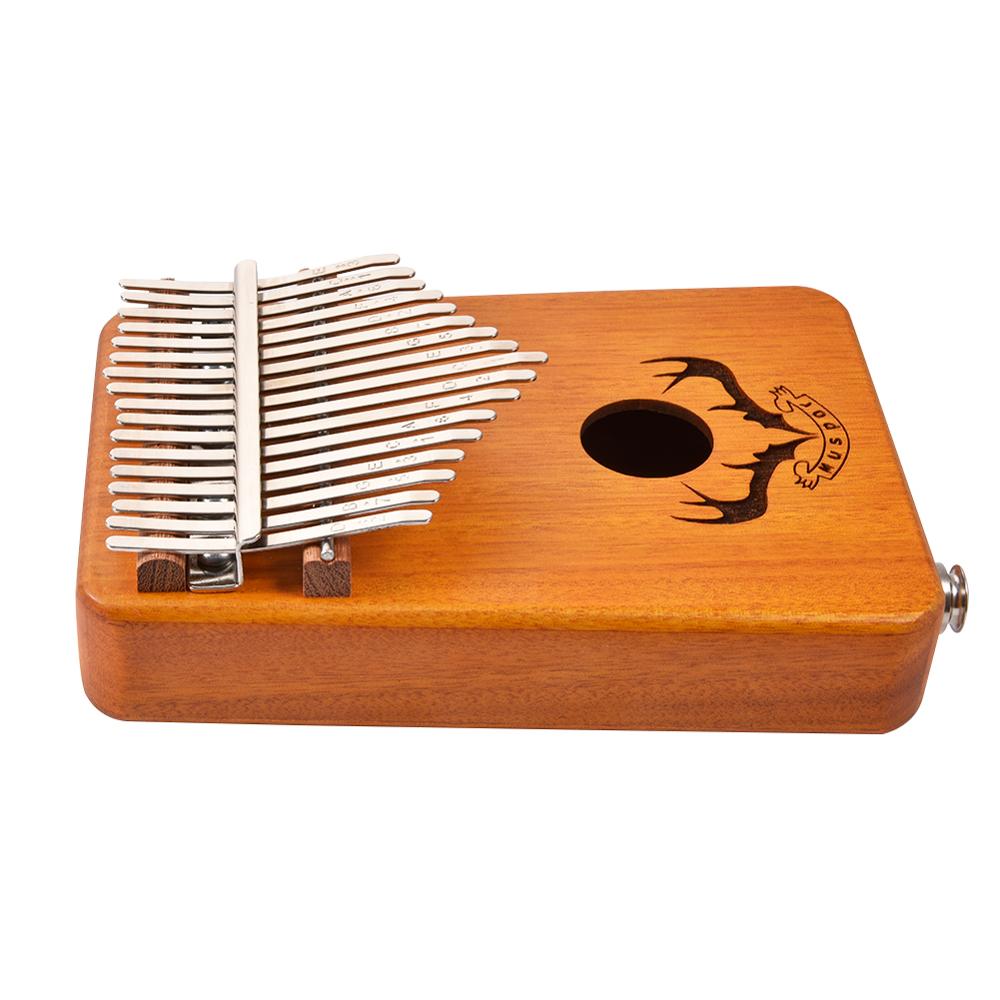 17 keys EQ Gecko Kalimba Mahogany Thumb Single Board Piano Calimba Finger Piano with Electric Pickup Tuner Hammer