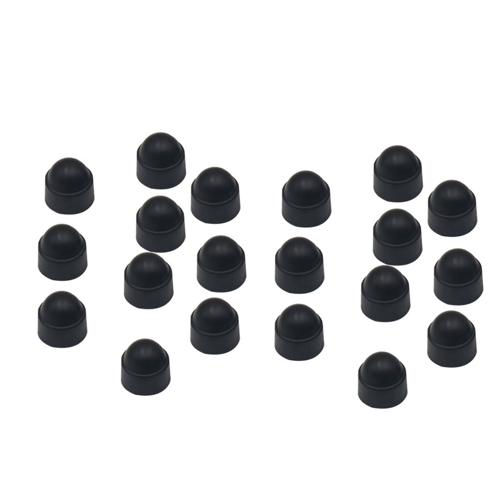 20 sztuk/zestaw M6 czarny kopuła plastikowa nakrętka śrubin czepki ochronne pokrywa z łbem sześciokątnym śrubin sześciokątne praktyczne narzędzie: 3