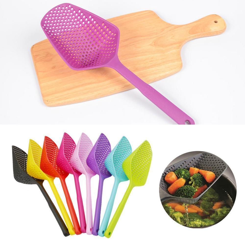 Colador antigoteo para agua de vegetales, accesorio de colador, pala de cocina, utensilio de cocina Co F3A4 1 unidad