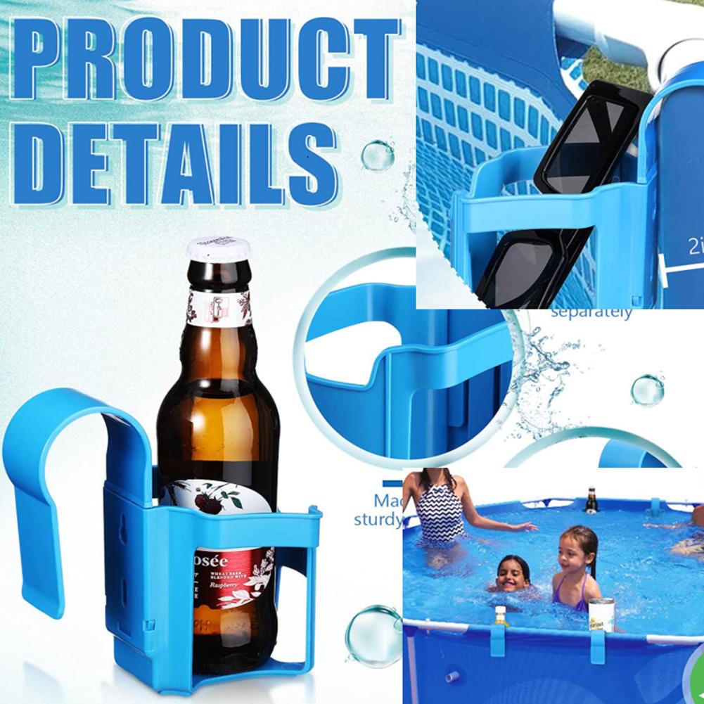 Kopholder til poolside til overjordisk swimmingpool kopholder til pool drikkeholder til pool til 2 cm eller mindre rund bar ved poolen