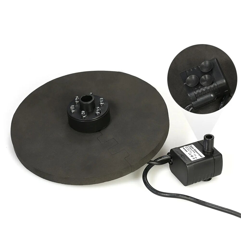 Solar Powered Water Pump Kit 1.5W Solar Panel Water Floating Solar Powered Fountain 7 Nozzles Bird Bath Pond Garden Water Pump