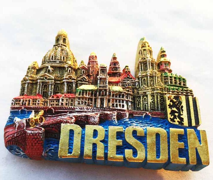 Dresden Germany Tourist Travel Souvenir 3D Rubber Fridge Magnet