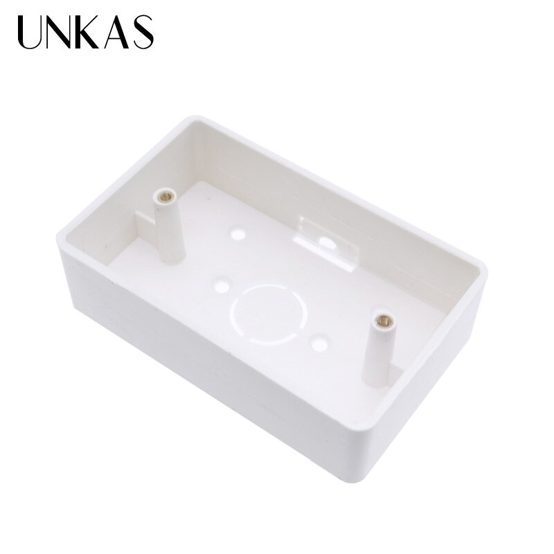 UNKAS External Mounting Box 117mm*72mm*33mm for 118*72mm Touch Switch and USB Socket For Any Position of Wall Surface