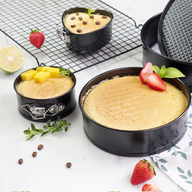3pcs/set Nonstick Round Cake Form for Baking Tin Bread Loaf Metal Oven Pan Baking Form Tray Bakeware Tools Springform Pan Toast