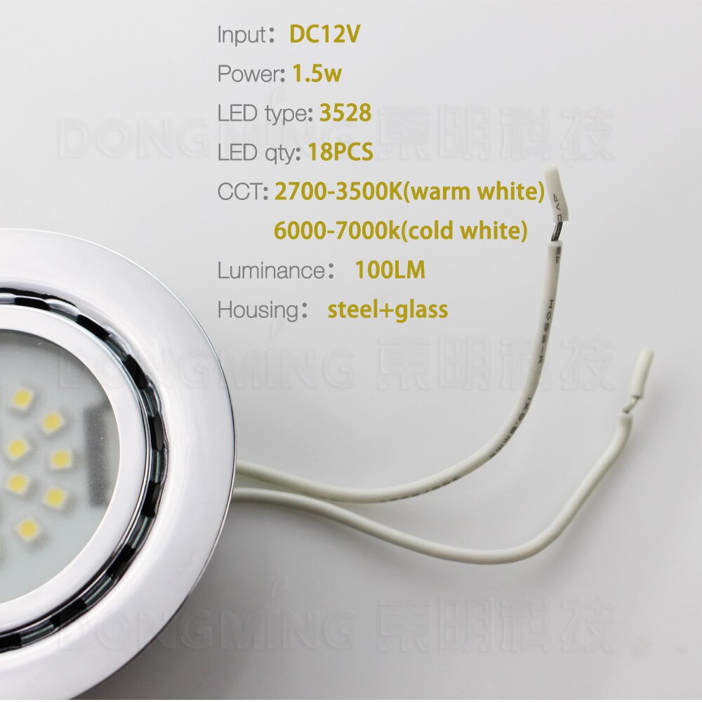 1,5 Watt 12 V LED Stelle licht einbaustrahler kalt warm weiß Stahl küchenschrank wandschrank vitrine unten lampe