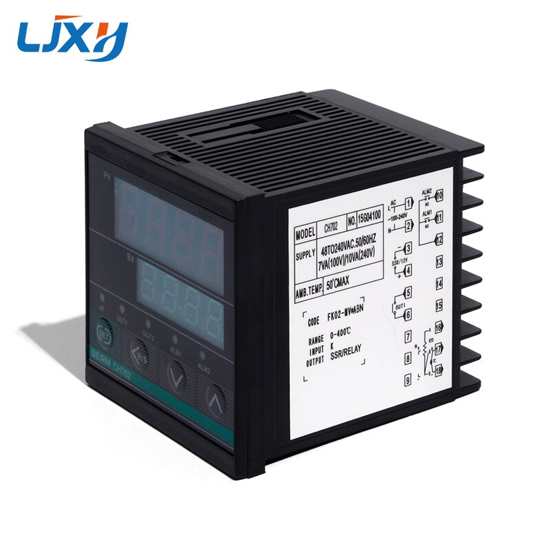 CH702 Dual Output SSR and Relay Two Relay Output LCD Digital PID Intelligent Temperature Controller 48-240V AC