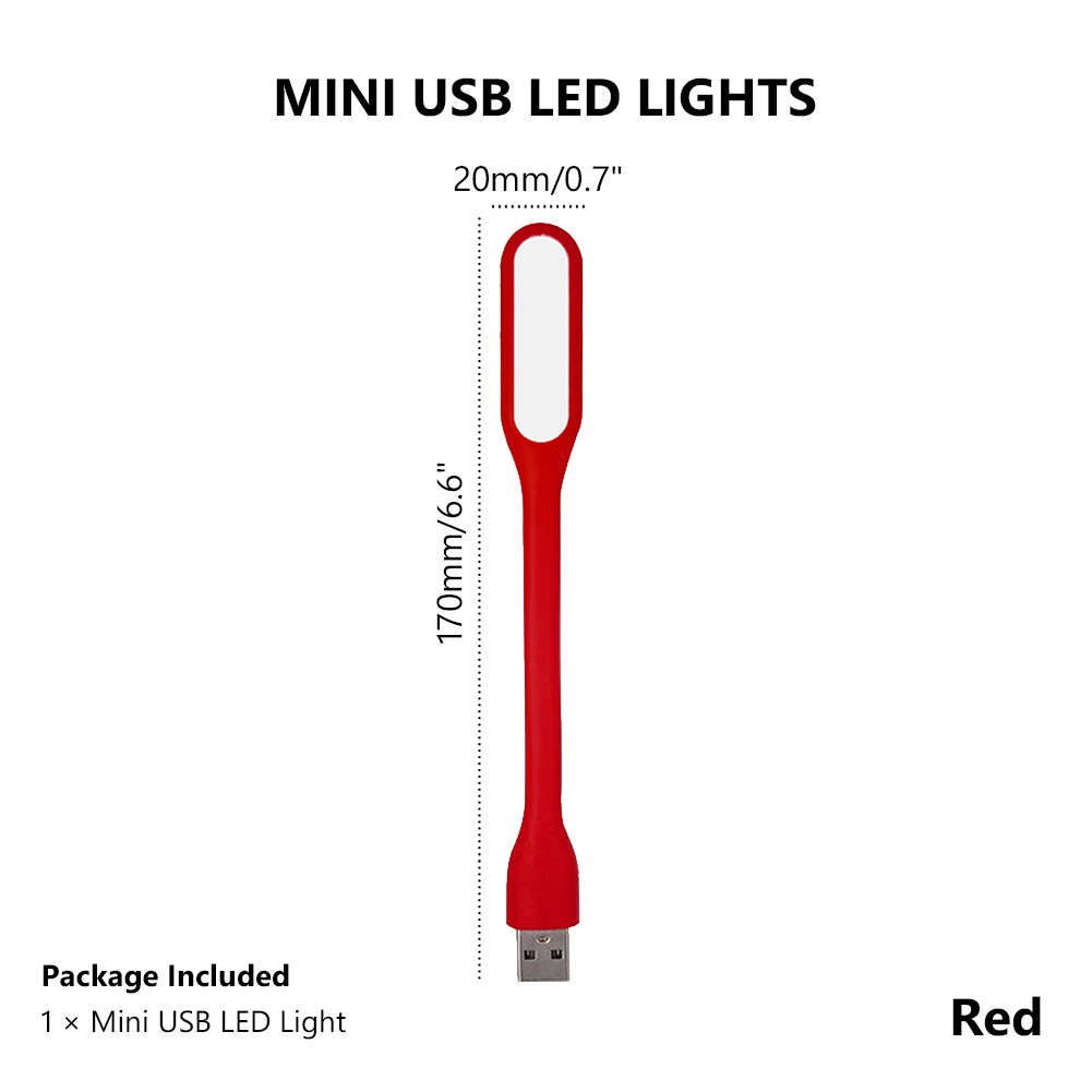 Portable USB 5V LED Reading Lamp Mini Book Light Foldable Camping Night Lights Table Lamps For Power Bank PC Notebook Laptop: WHITE