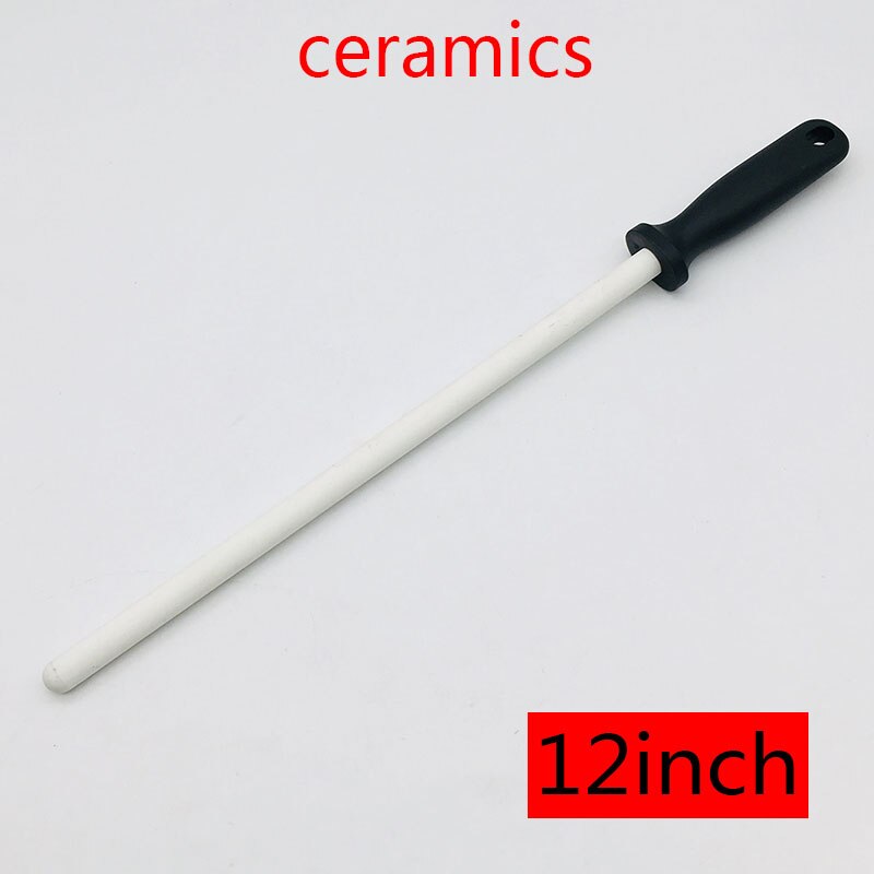 6"/8"/10"/12" Knife Sharpener Sharpening Ceramic Rod ABS Handle Honing Knife Sharpener for Knives Sharpening Steel Musat: 12 inch-A