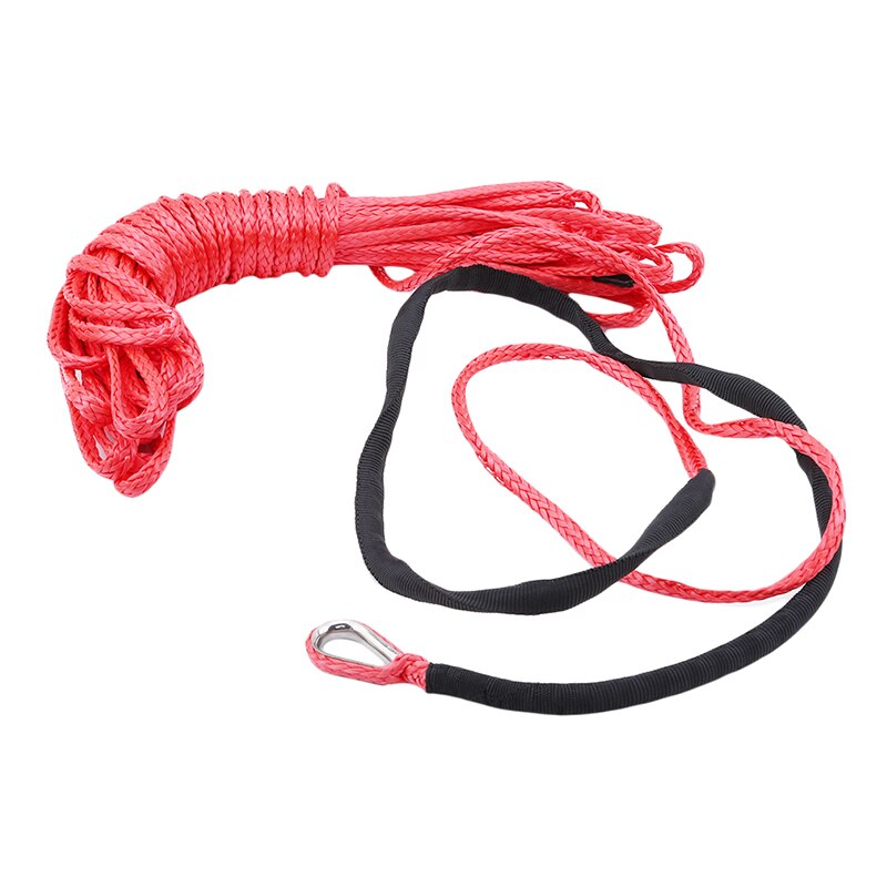 Practical Red Car Winch Rope Synthetic Fiber Cable Line Ultra-high Molecular Durable Traction Rope Towing Ropes
