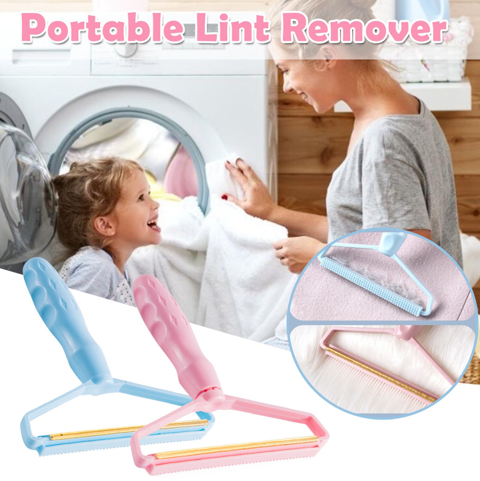 Draagbare Lint Remover Kleding Fuzz Scheerapparaat-Herbruikbare Dubbelzijdig Lint Reizen Borstel Verwijderen Lint Huisdier Haar Stof Kleding Meubels