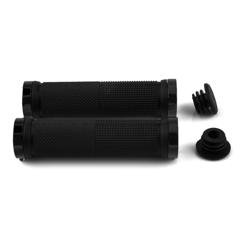 1 paar Bike Fahrrad Lenker Abdeckung Griffe Glatte Weiche Gummi Lenker abdeckung griff bar end Fahrrad Bar Griffe: Black
