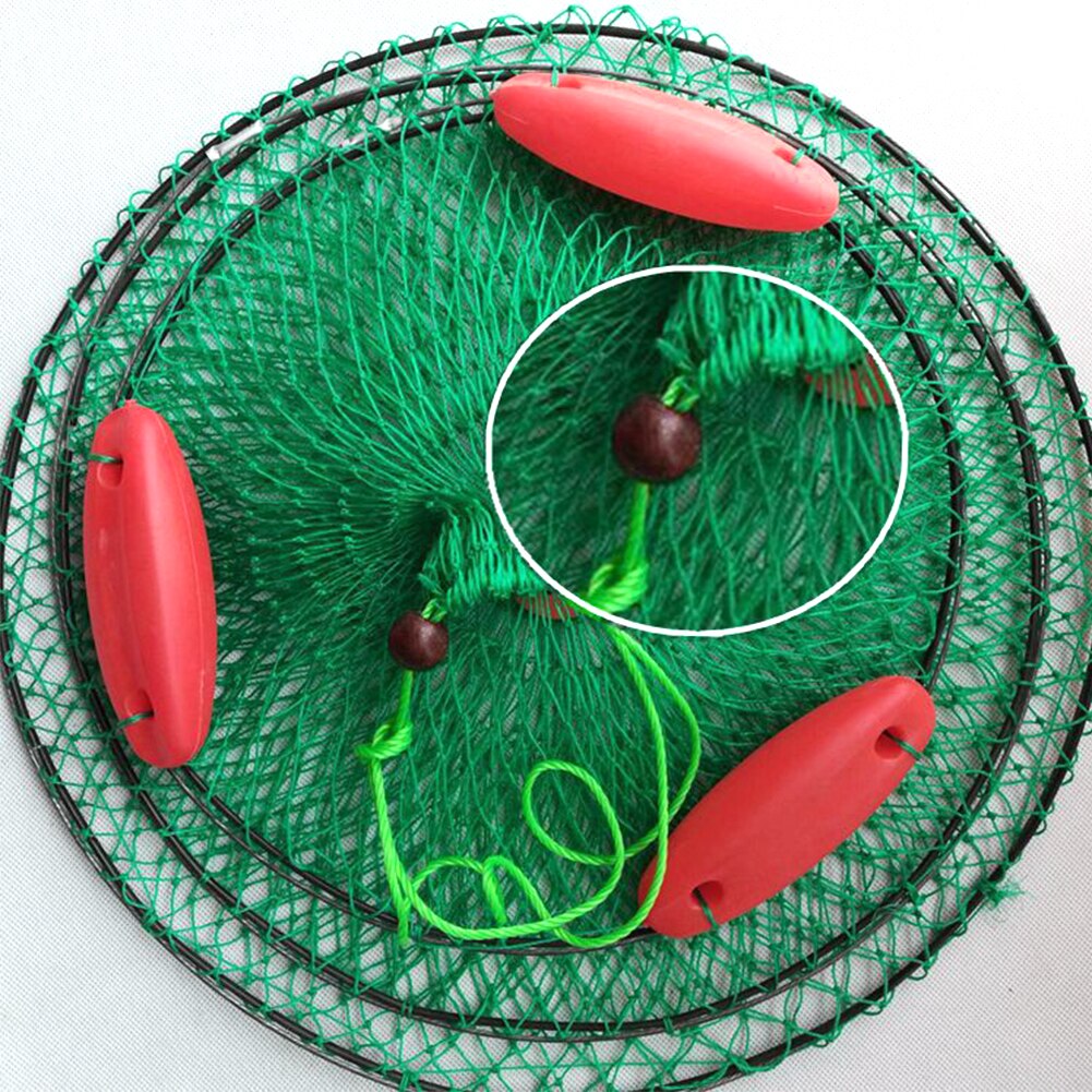 Cast Mesh Catching Portable Folded Three Floating Ball Cage Boat Fishing Fish Net Fishing Tackle Trap