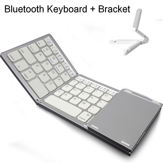 Bluetooth Toetsenbord Voor Samsung Galaxy Tab S7 Plus 12.4 A7 10.4 "S7 11" SM-T970 T870 T500 Tablet Opvouwbare wireless Keyboard Case: silvery add bracket