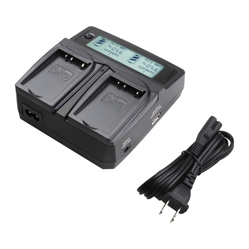 LVSUN – batterie de caméra BP-808 BP808 BP 808, double canal, chargeur de voiture/ca pour Canon FS300 FS100 XA10 VIXIA HG20 HG21, écran LCD