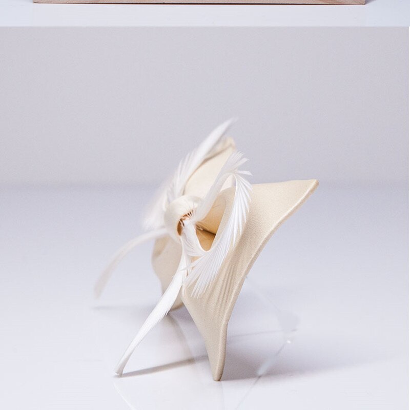 Pajarita de plumas para hombres y mujeres, pajarita blanca de para boda, original de , accesorios de la camisa para hombres