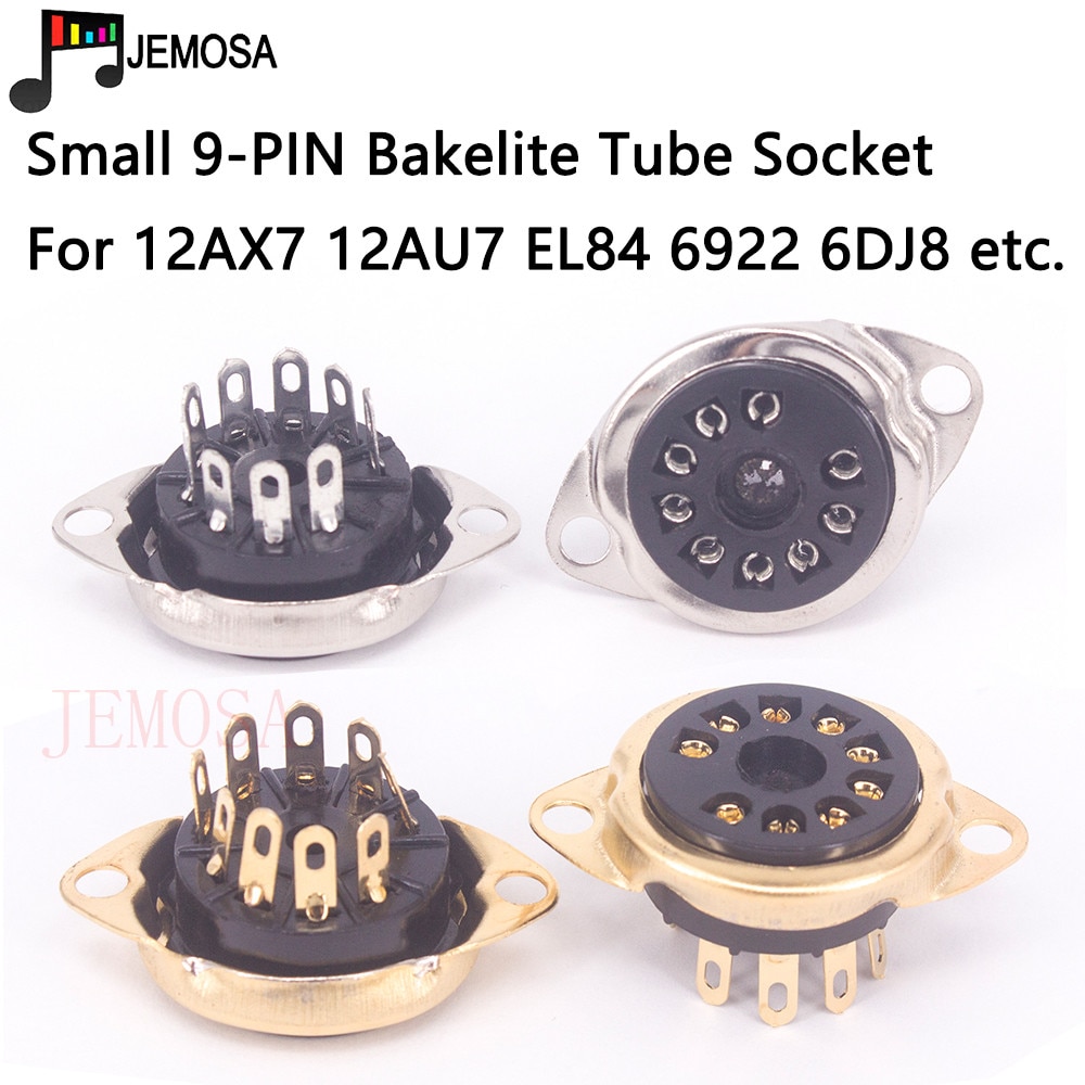 12AX7 12AU7 6199 6922 EL84 ECC81 ECC82 ECC83 Buis Valve Socket 9Pin Bakeliet Buisvoet Vacuüm Buis Versterker Hifi Audio diy