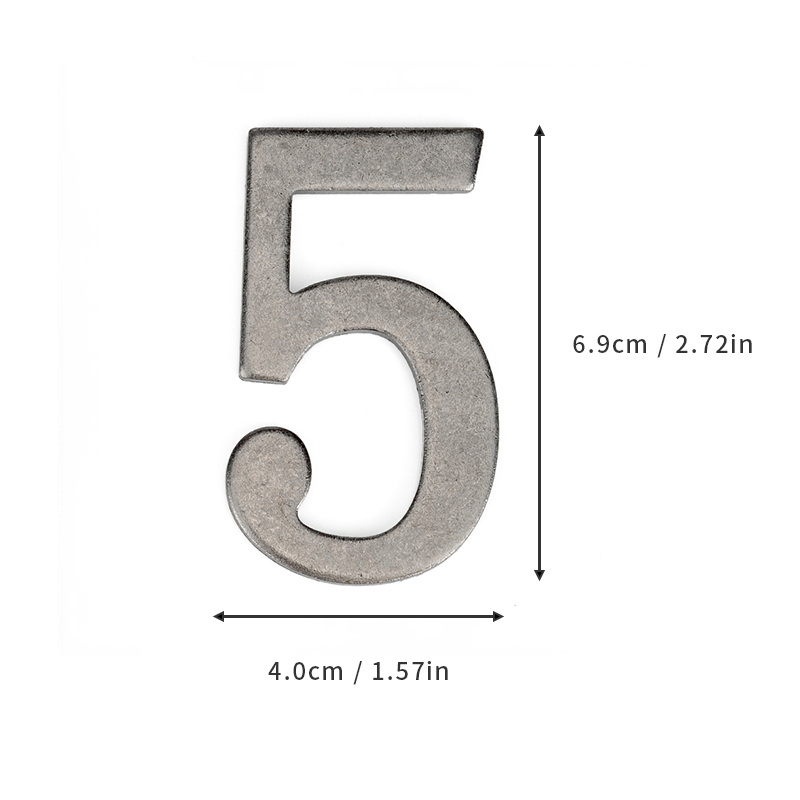 Silver Metal Door Number with Magnets 7*4cm House Number Apartment Door Number for Outdoor Hotel Home Mailbox Label: dark blue