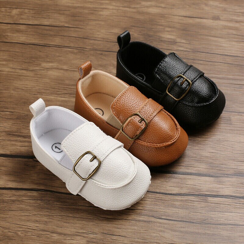 Baby Kleinkind Weiche Sohle PU Leder Anti-Unterhose Schuhe Kleinkind Junge Mädchen Schuhe